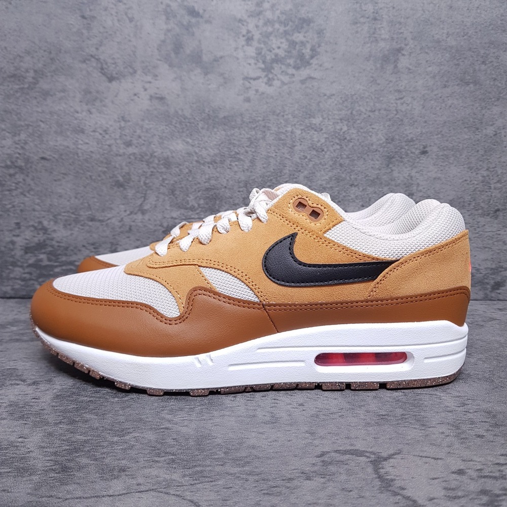 NIKE Air Max 1 Essential Low Top Shoes Mens Size 9 Flax British Tan FZ5808-004
